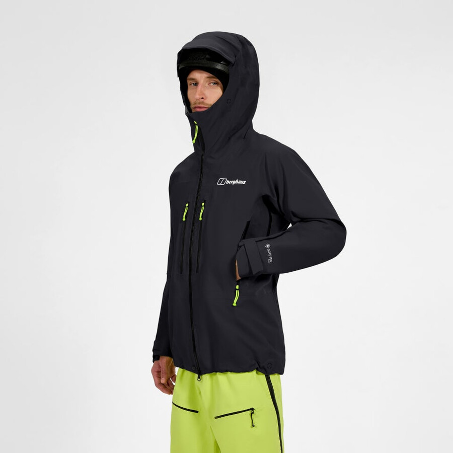 los hombres extrem vanguardia chaqueta de gore-tex - negro berghaus