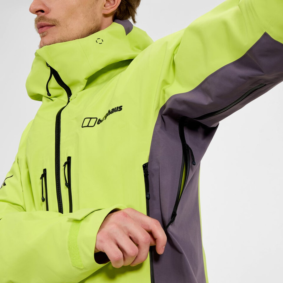 los hombres extrem vanguardia chaqueta de gore-tex - amarillopúrpura berghaus