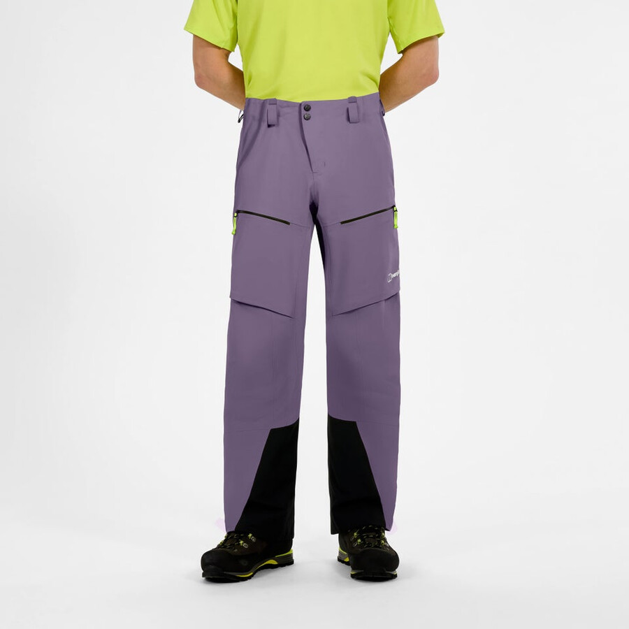 los hombres extrem vanguardia de gore-tex pantalones púrpura berghaus