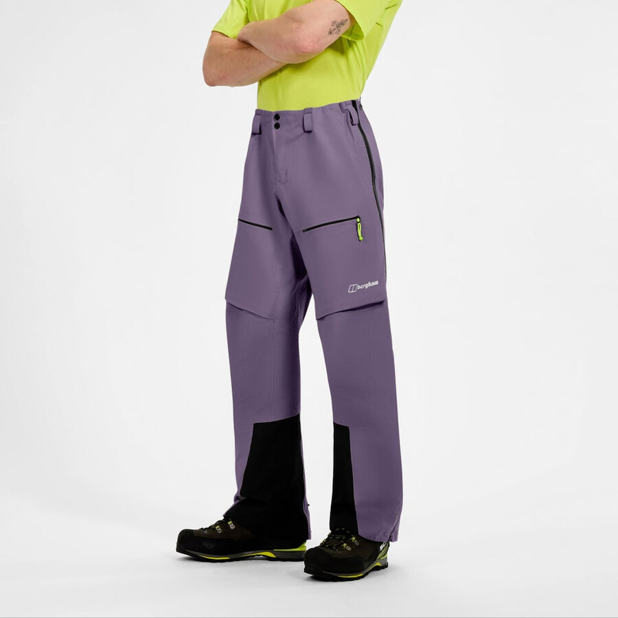 los hombres extrem vanguardia de gore-tex pantalones púrpura berghaus