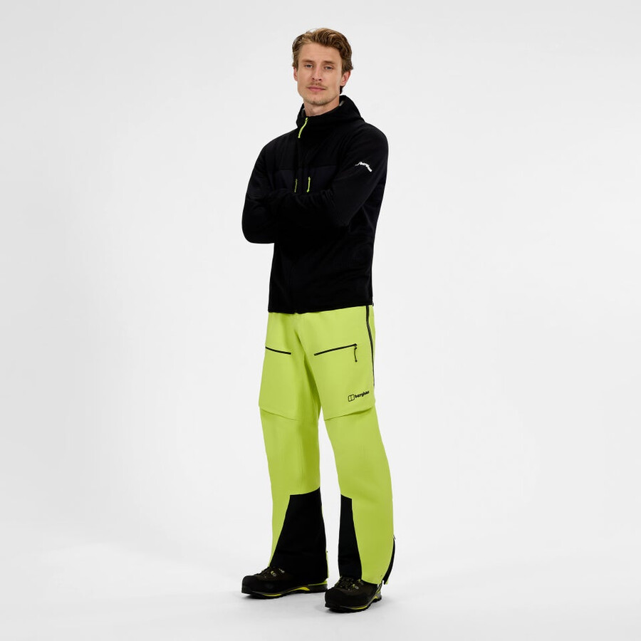 los hombres extrem vanguardia de gore-tex pantalón amarillo berghaus