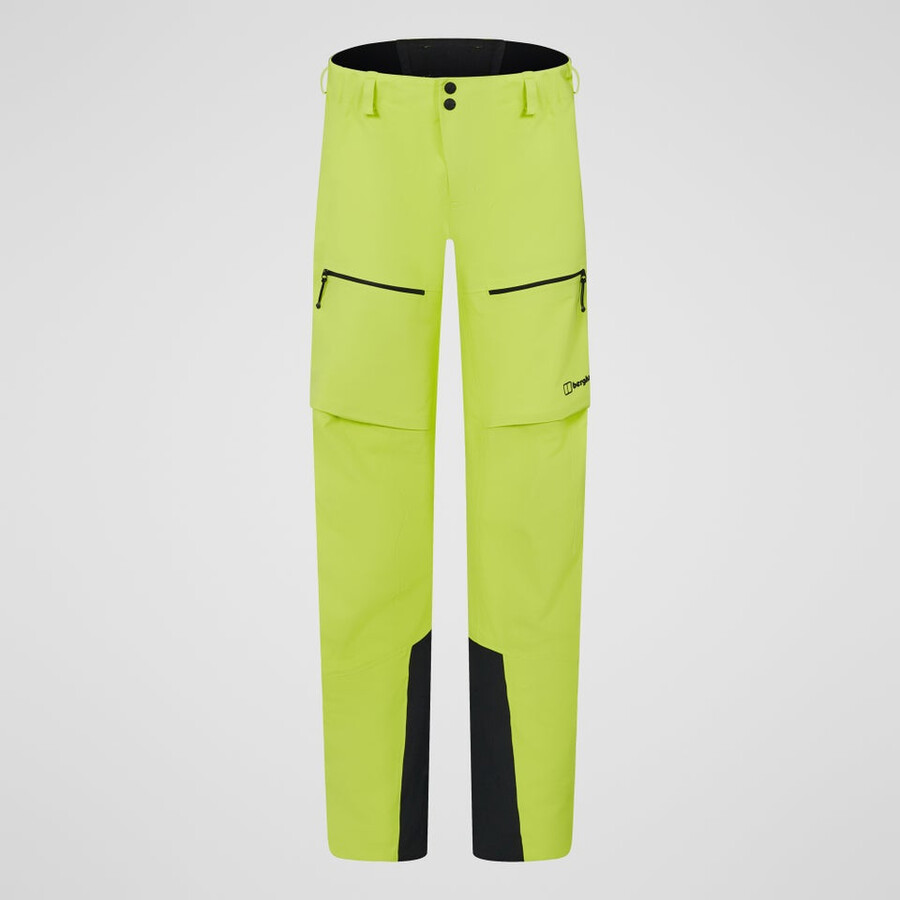 los hombres extrem vanguardia de gore-tex pantalón amarillo berghaus