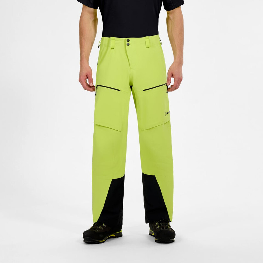 los hombres extrem vanguardia de gore-tex pantalón amarillo berghaus
