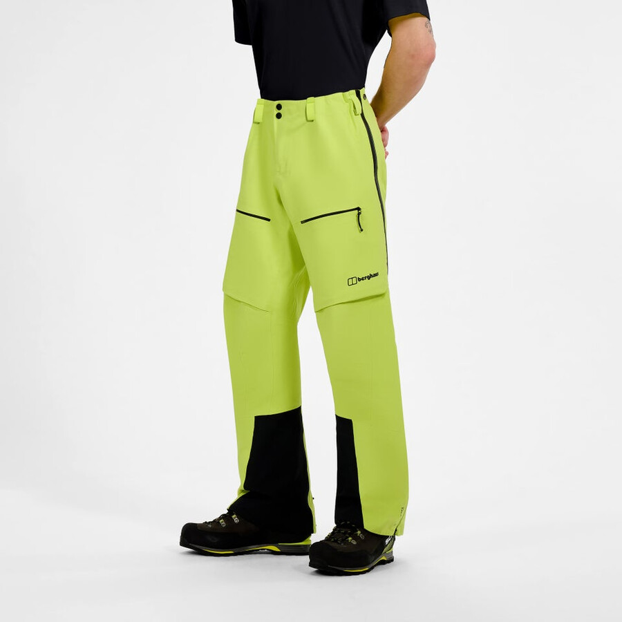 los hombres extrem vanguardia de gore-tex pantalón amarillo berghaus