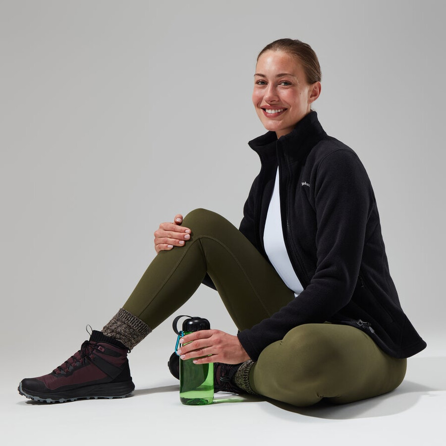 las mujeres del prisma de polartec interactivo de la chaqueta - negro berghaus