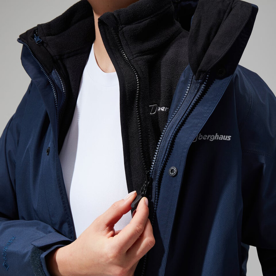 las mujeres del prisma de polartec interactivo de la chaqueta - negro berghaus