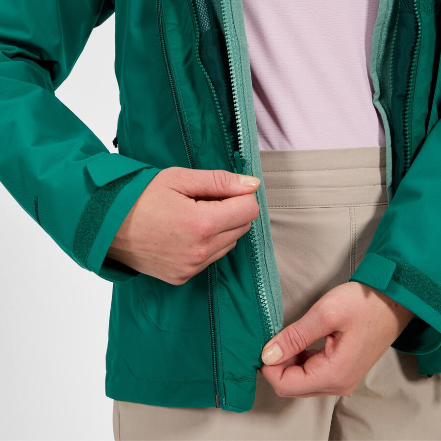 las mujeres del prisma pt interactivo de la chaqueta - verde berghaus