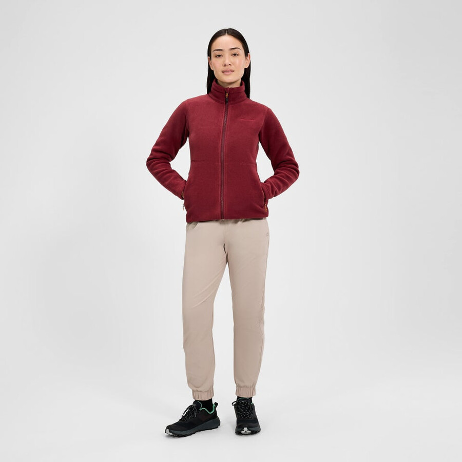 las mujeres del prisma interactivo polartec chaqueta de lana - rojo berghaus