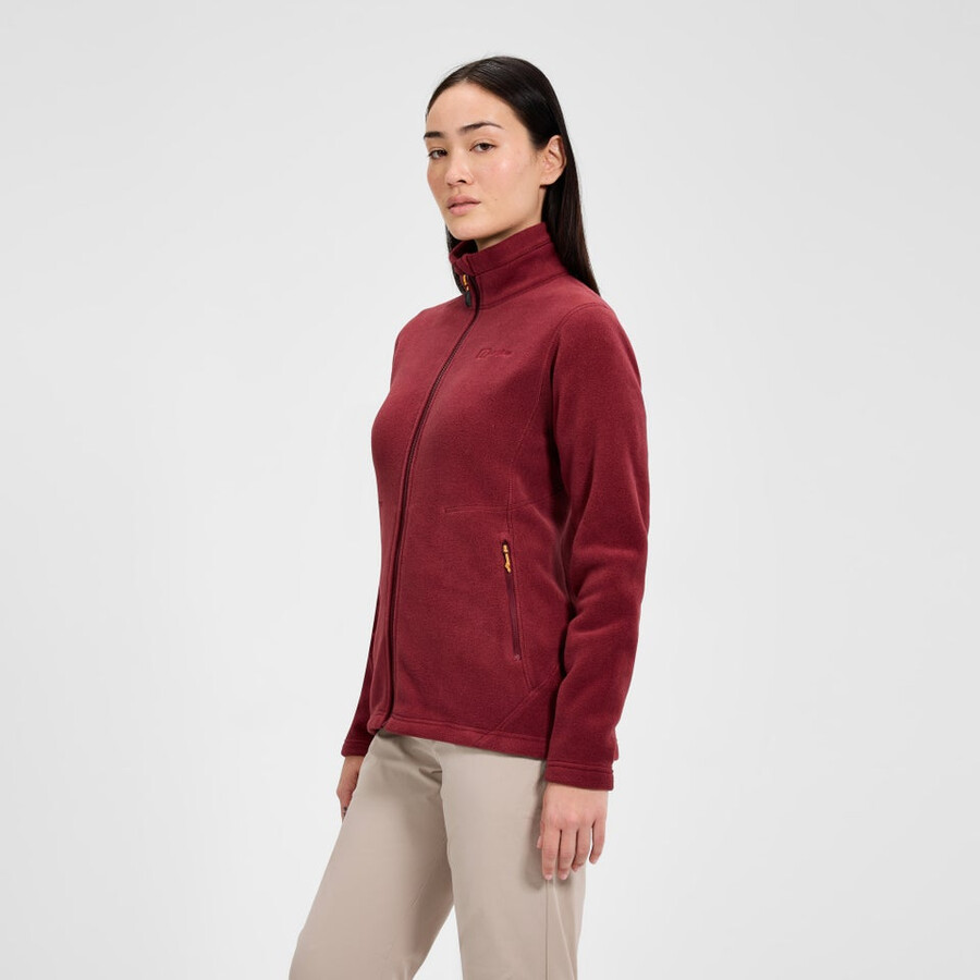 las mujeres del prisma interactivo polartec chaqueta de lana - rojo berghaus