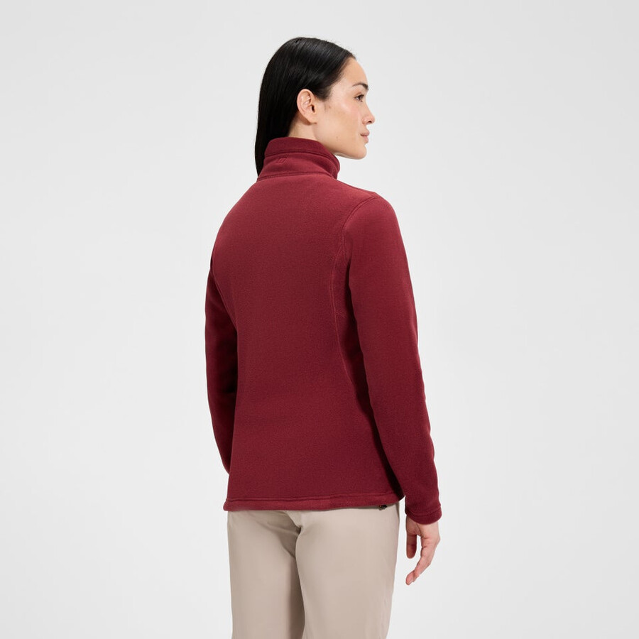 las mujeres del prisma interactivo polartec chaqueta de lana - rojo berghaus