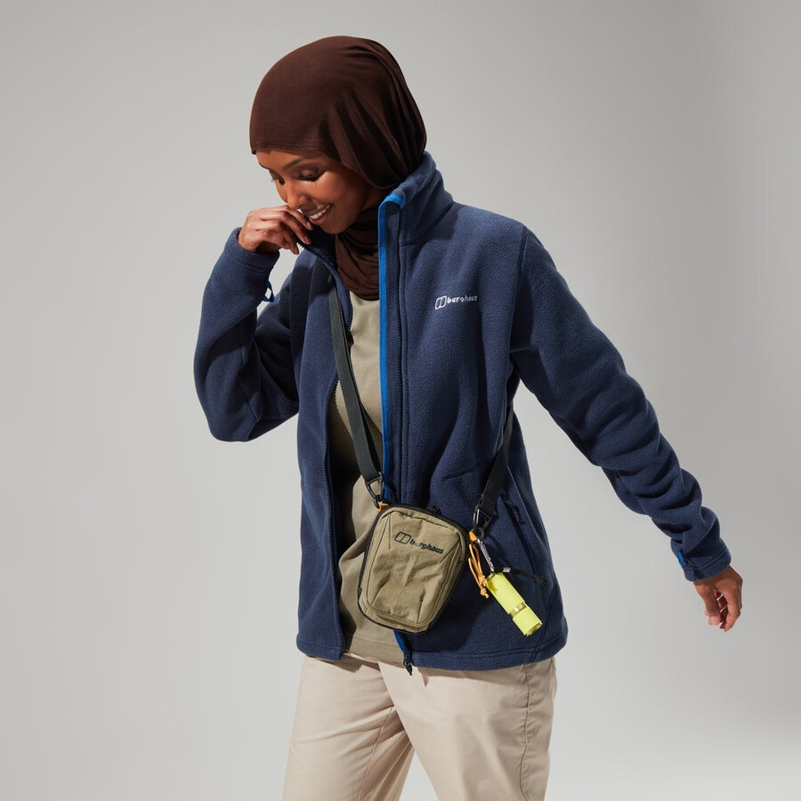 las mujeres del prisma de polartec interactivo de la chaqueta - azul oscuro berghaus