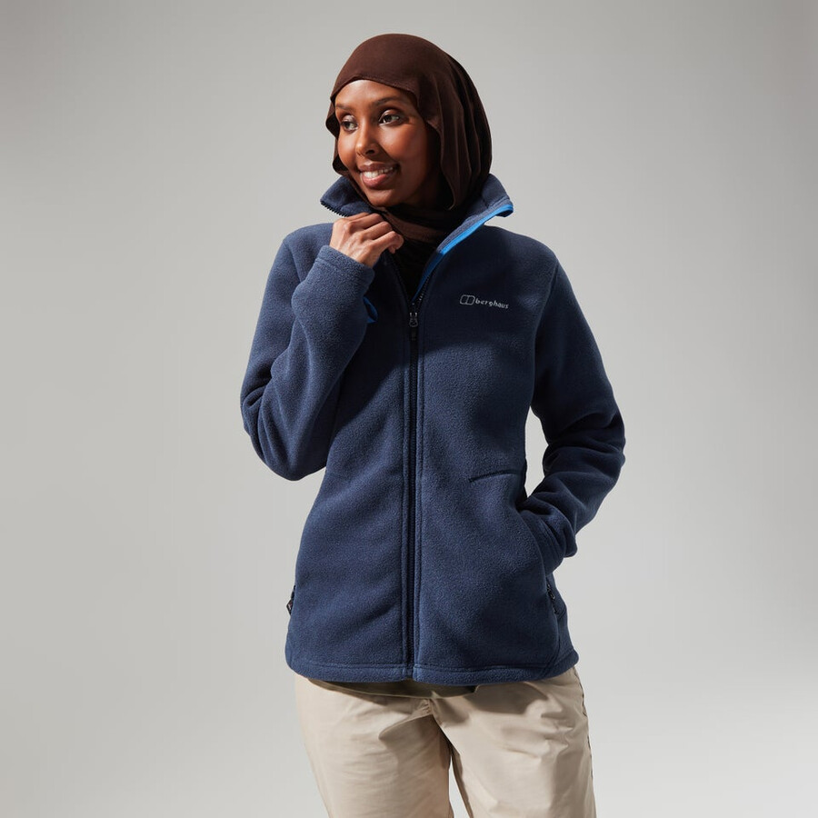 las mujeres del prisma de polartec interactivo de la chaqueta - azul oscuro berghaus