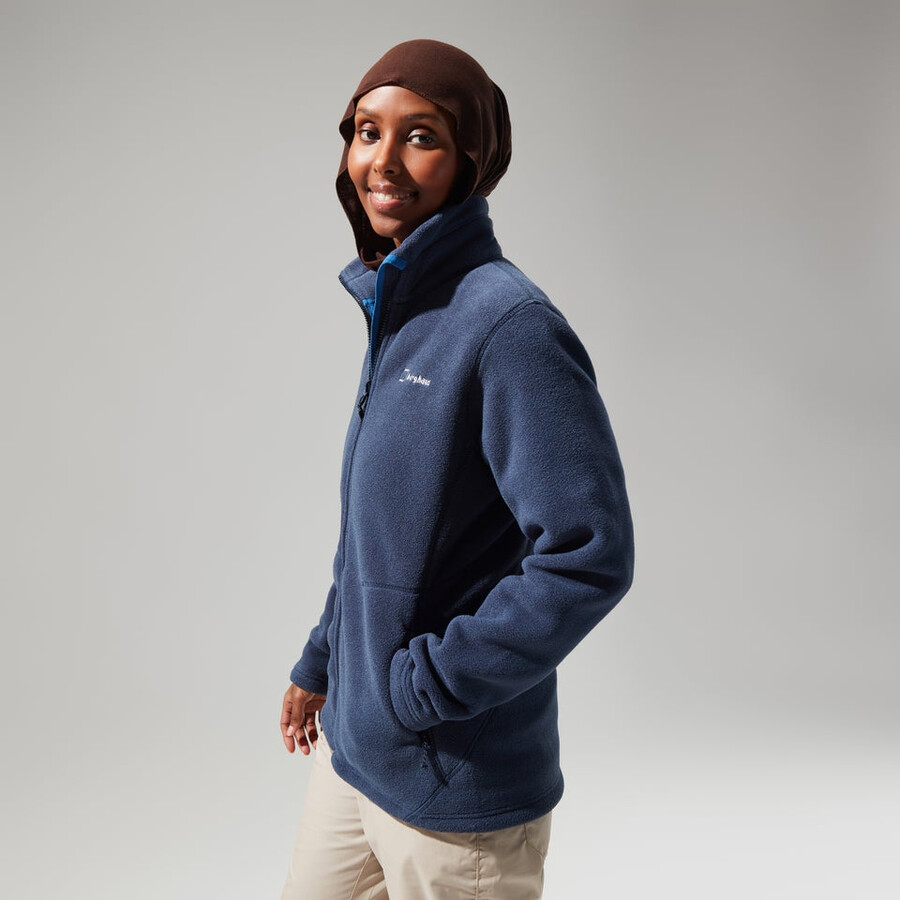 las mujeres del prisma de polartec interactivo de la chaqueta - azul oscuro berghaus