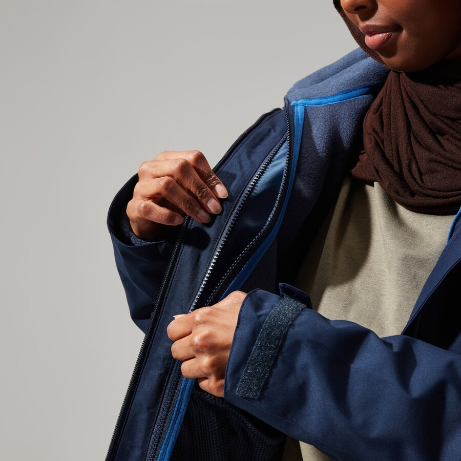 las mujeres del prisma de polartec interactivo de la chaqueta - azul oscuro berghaus