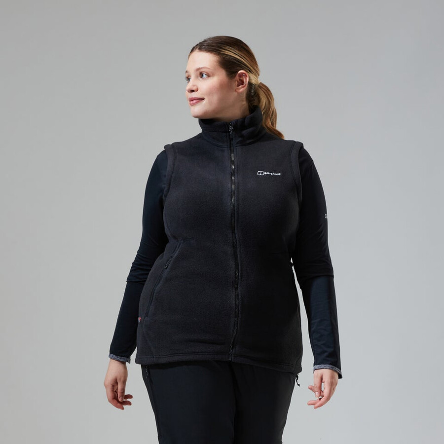las mujeres del prisma de polartec interactivo chaleco - negro berghaus