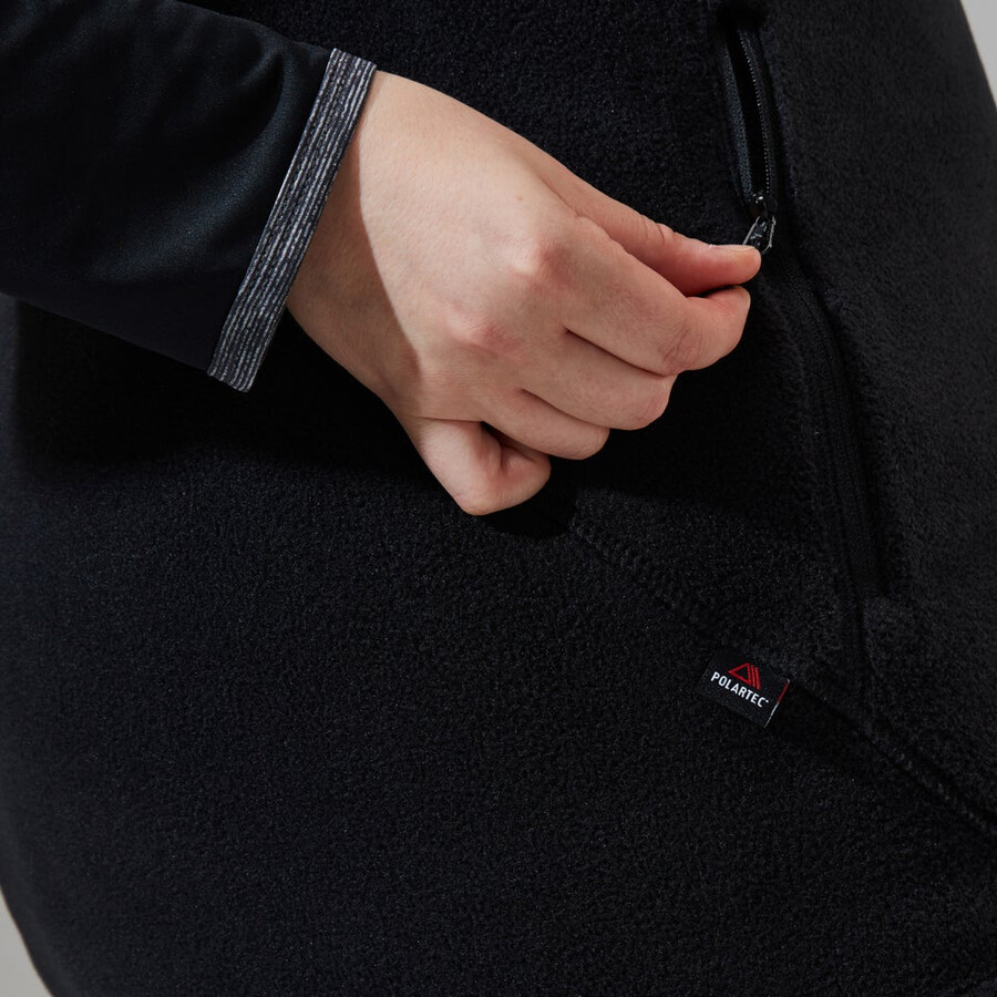 las mujeres del prisma de polartec interactivo chaleco - negro berghaus