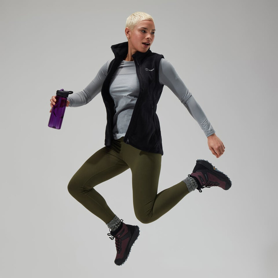 las mujeres del prisma de polartec interactivo chaleco - negro berghaus