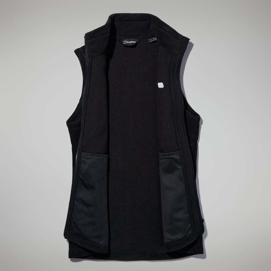 las mujeres del prisma de polartec interactivo chaleco - negro berghaus