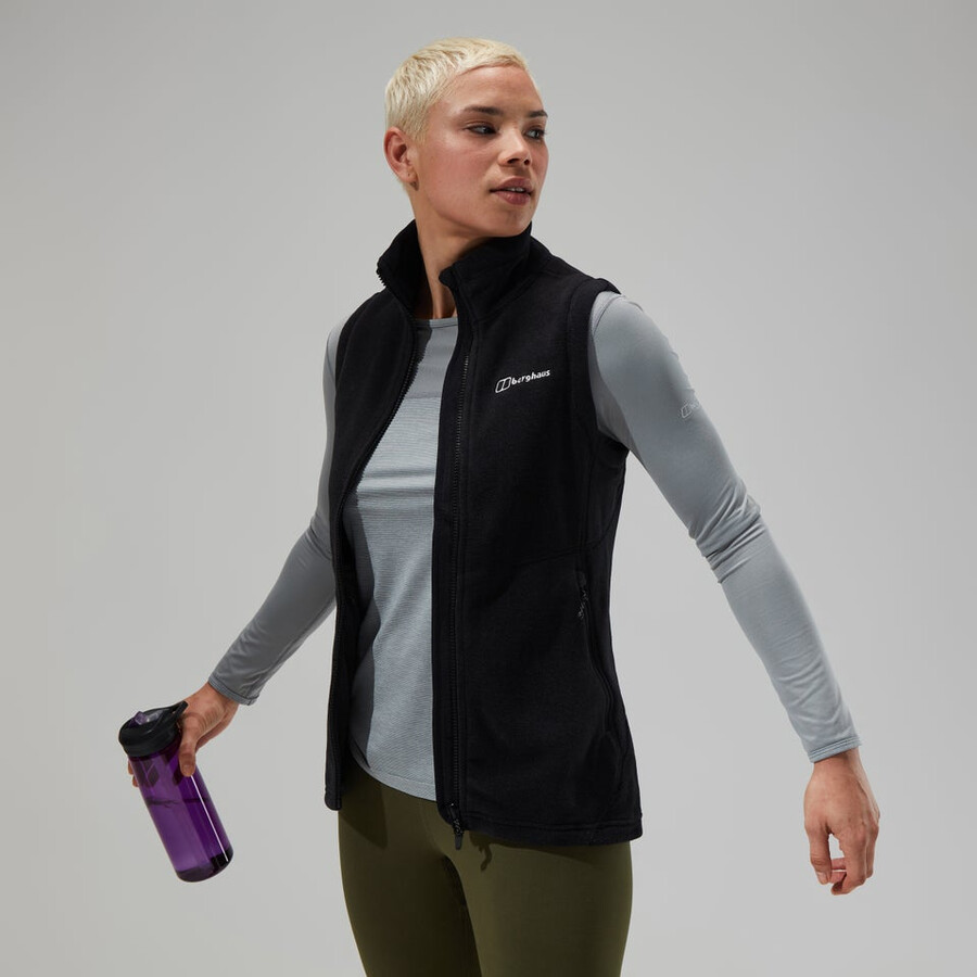 las mujeres del prisma de polartec interactivo chaleco - negro berghaus