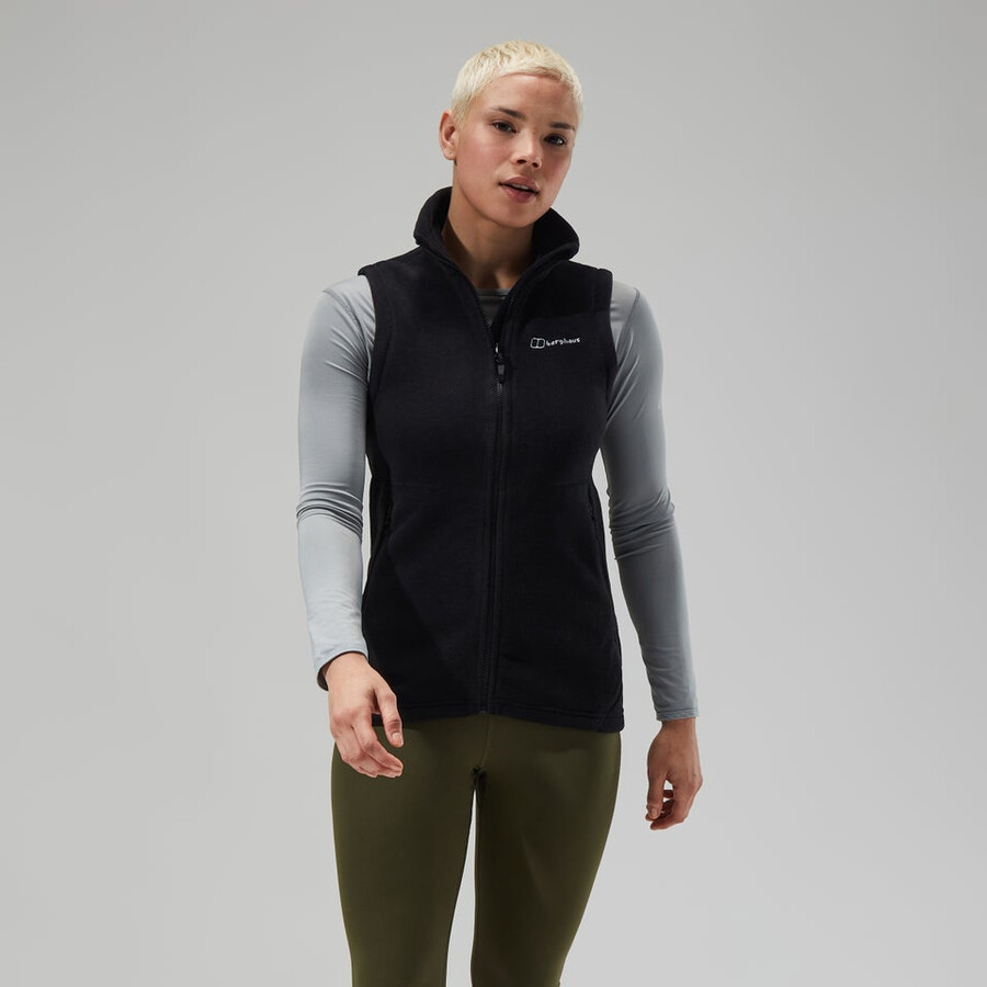 las mujeres del prisma de polartec interactivo chaleco - negro berghaus