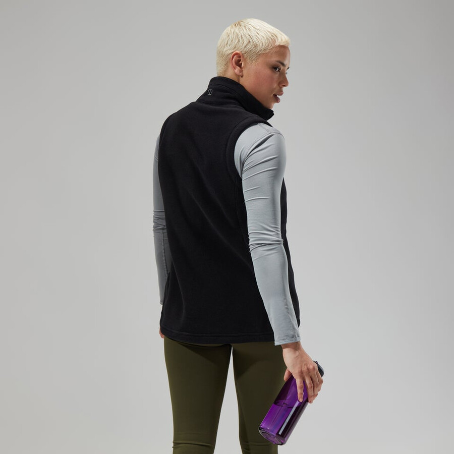 las mujeres del prisma de polartec interactivo chaleco - negro berghaus