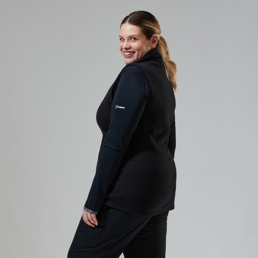las mujeres del prisma de polartec interactivo chaleco - negro berghaus