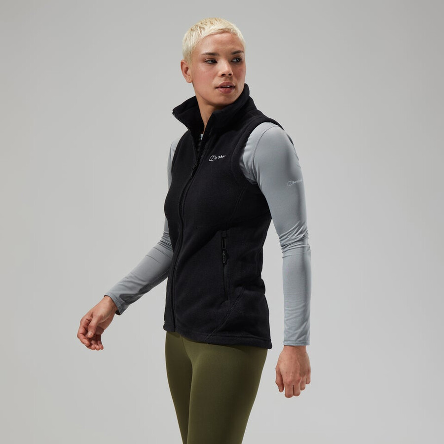 las mujeres del prisma de polartec interactivo chaleco - negro berghaus