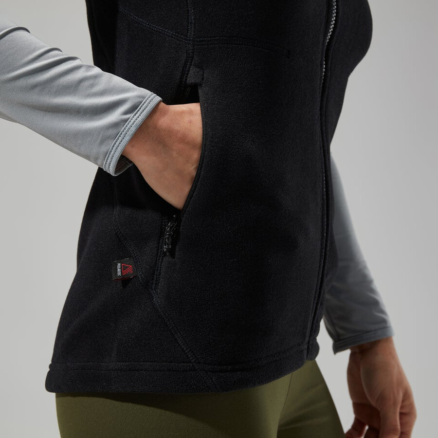 las mujeres del prisma de polartec interactivo chaleco - negro berghaus