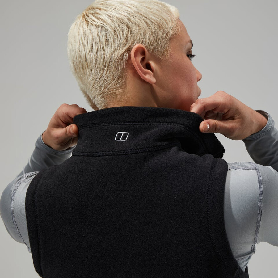 las mujeres del prisma de polartec interactivo chaleco - negro berghaus
