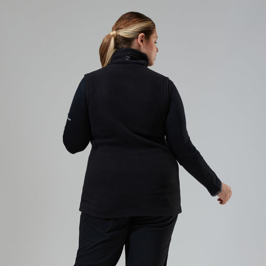 las mujeres del prisma de polartec interactivo chaleco - negro berghaus