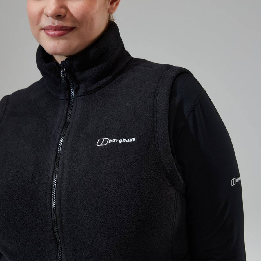 las mujeres del prisma de polartec interactivo chaleco - negro berghaus