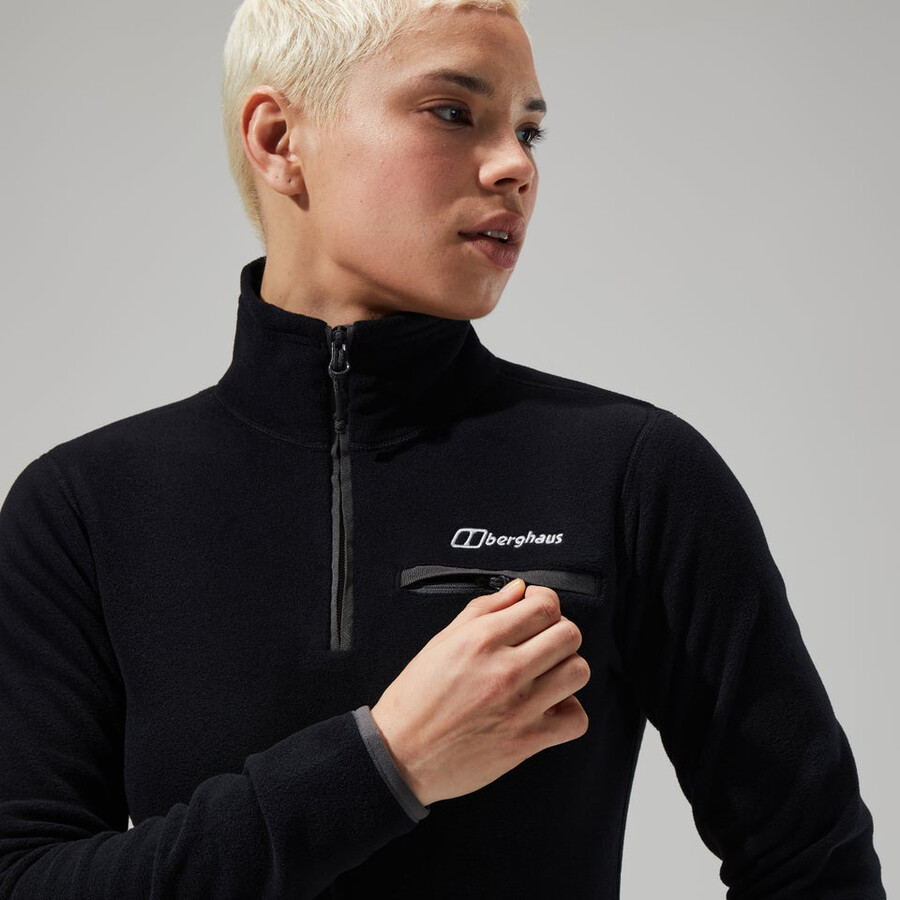 las mujeres del prisma 2.0 micro media cremallera - negronegro berghaus