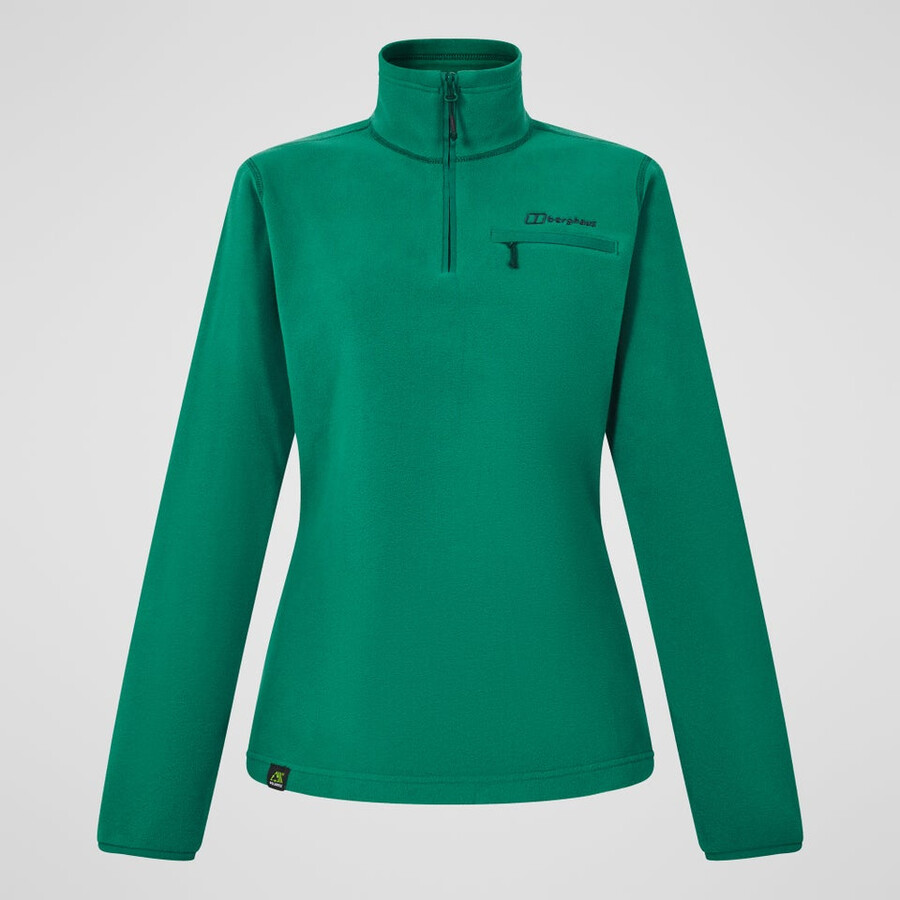 las mujeres del prisma 2.0 micro mitad zip polar polartec - verde berghaus