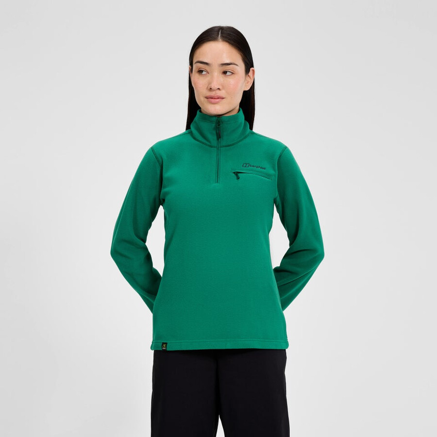 las mujeres del prisma 2.0 micro mitad zip polar polartec - verde berghaus