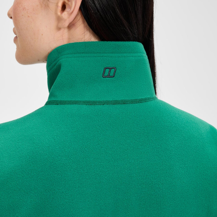las mujeres del prisma 2.0 micro mitad zip polar polartec - verde berghaus