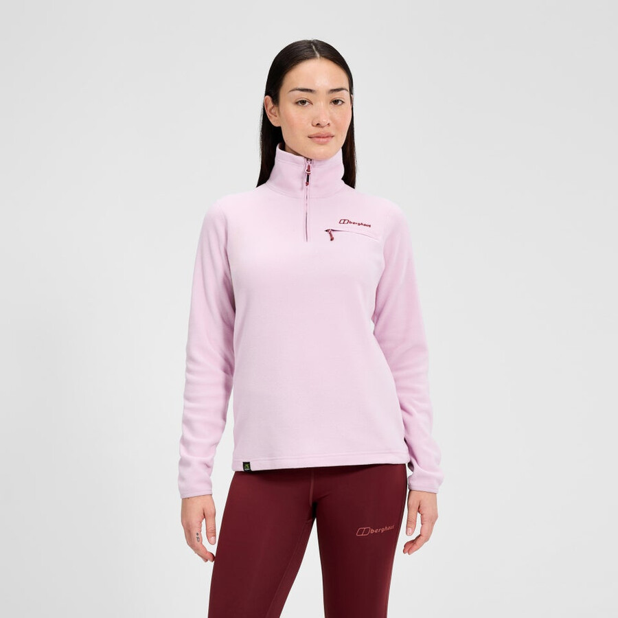 las mujeres del prisma 2.0 micro mitad zip polar polartec - rosa berghaus