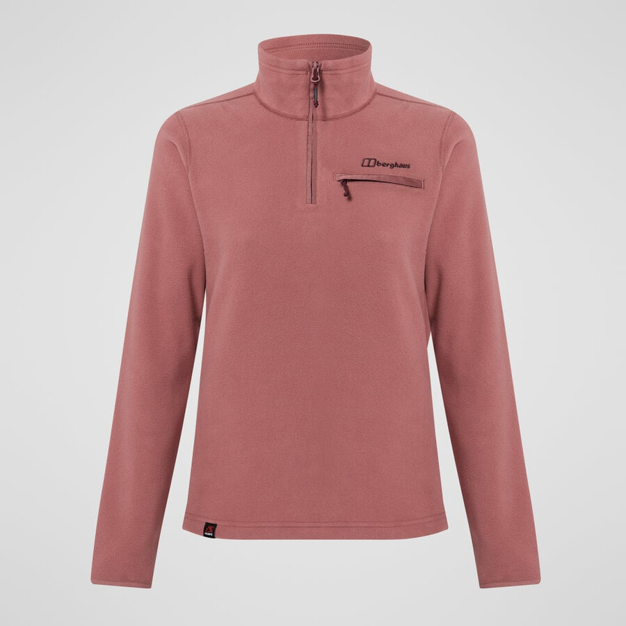 las mujeres del prisma 2.0 micro mitad zip polar polartec - rojo berghaus