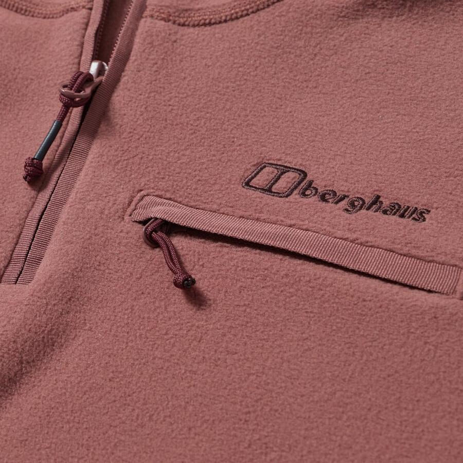 las mujeres del prisma 2.0 micro mitad zip polar polartec - rojo berghaus
