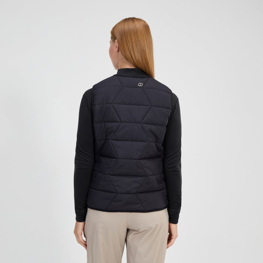 la mujer netherdene acolchado chaleco - negro berghaus