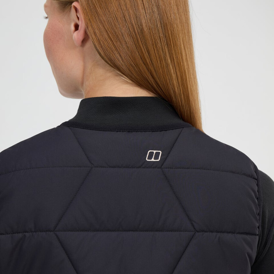 la mujer netherdene acolchado chaleco - negro berghaus