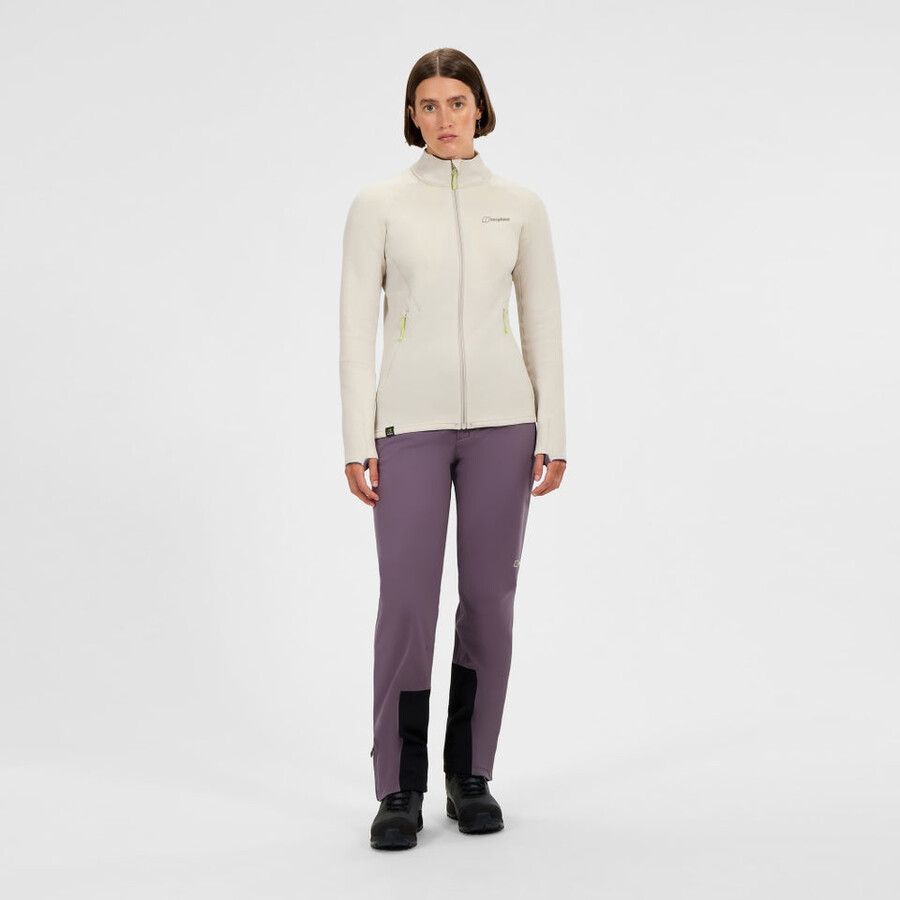 las mujeres cinética del powerstretch chaqueta gris berghaus