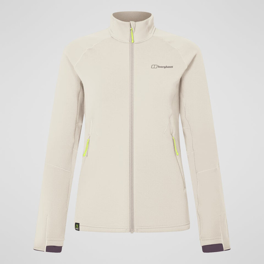 las mujeres cinética del powerstretch chaqueta gris berghaus