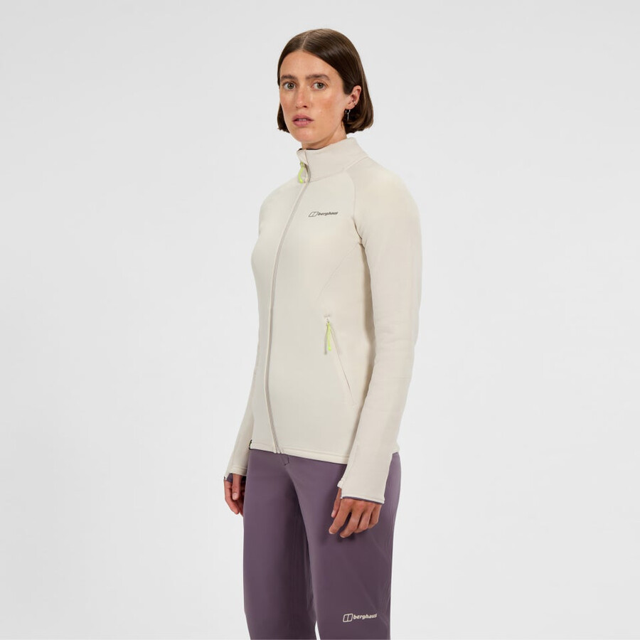 las mujeres cinética del powerstretch chaqueta gris berghaus