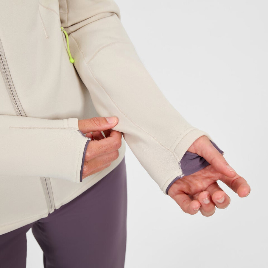 las mujeres cinética del powerstretch chaqueta gris berghaus
