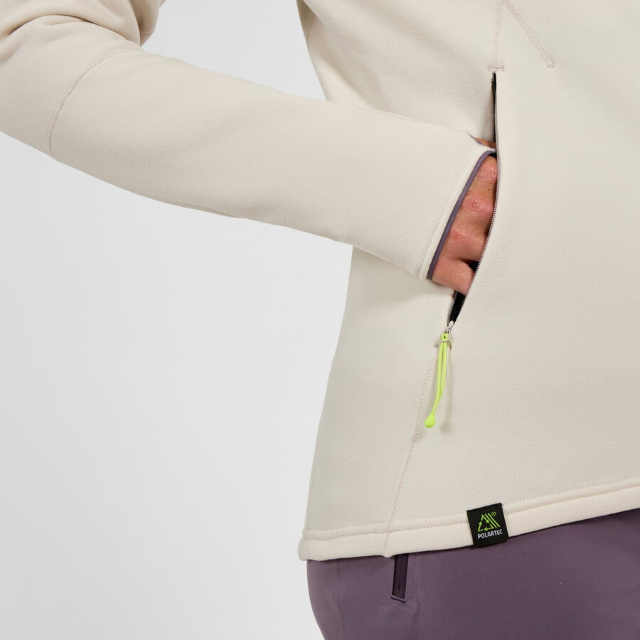 las mujeres cinética del powerstretch chaqueta gris berghaus