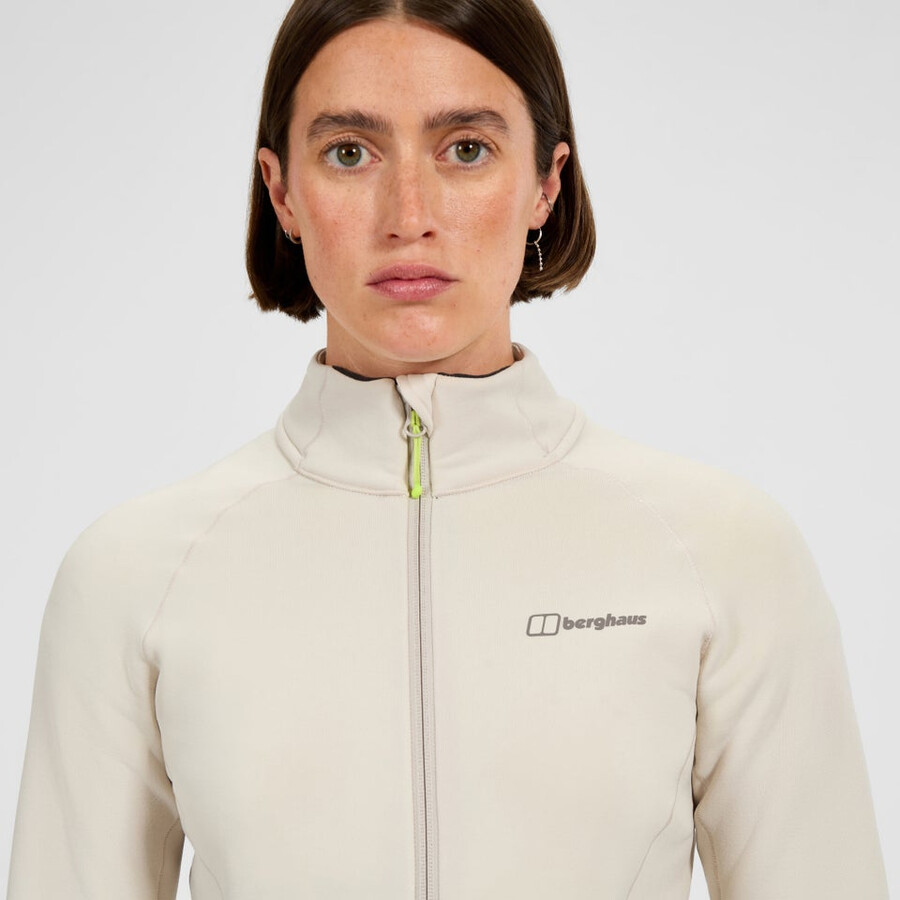 las mujeres cinética del powerstretch chaqueta gris berghaus