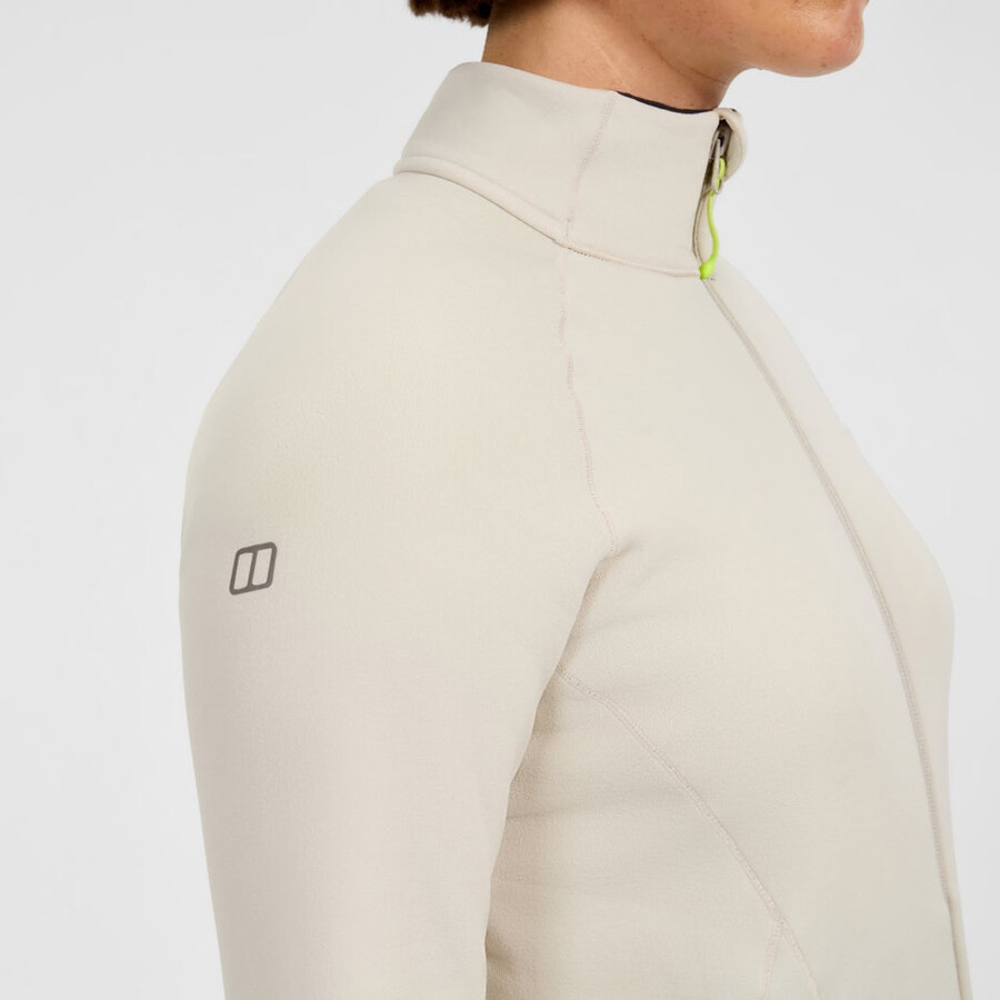 las mujeres cinética del powerstretch chaqueta gris berghaus