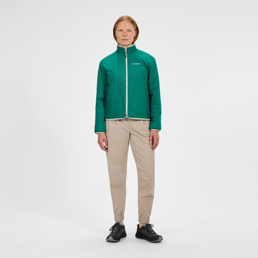 la mujer asperton chaqueta reversible - verdegris berghaus