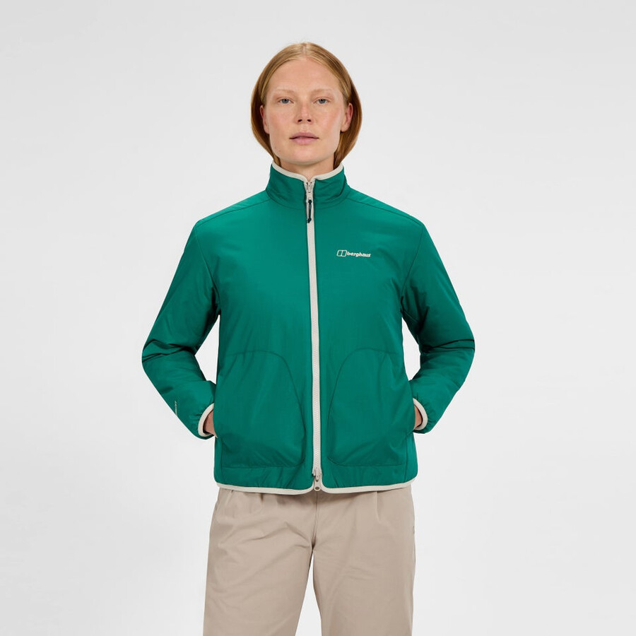 la mujer asperton chaqueta reversible - verdegris berghaus