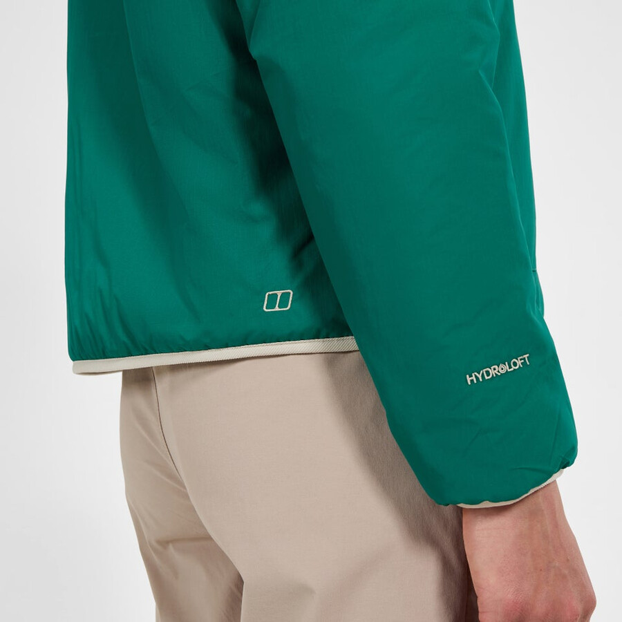 la mujer asperton chaqueta reversible - verdegris berghaus